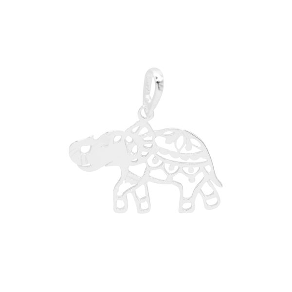 PINGENTE ELEFANTE PRATA 925 - My Prata Joias