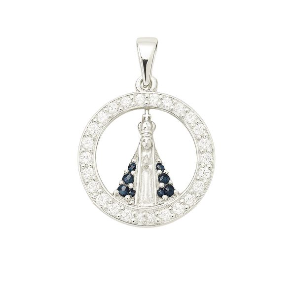 PINGENTE NOSSA SENHORA APARECIDA ZIRCÔNIA CRISTAL ... - My Prata Joias