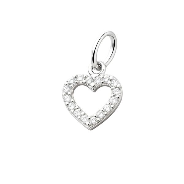 BERLOQUE CORAÇÃO ZIRCÔNIA PRATA 925 - My Prata Joias