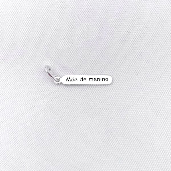PINGENTE PLACA MÃE DE MENINO PRATA 925 - My Prata Joias
