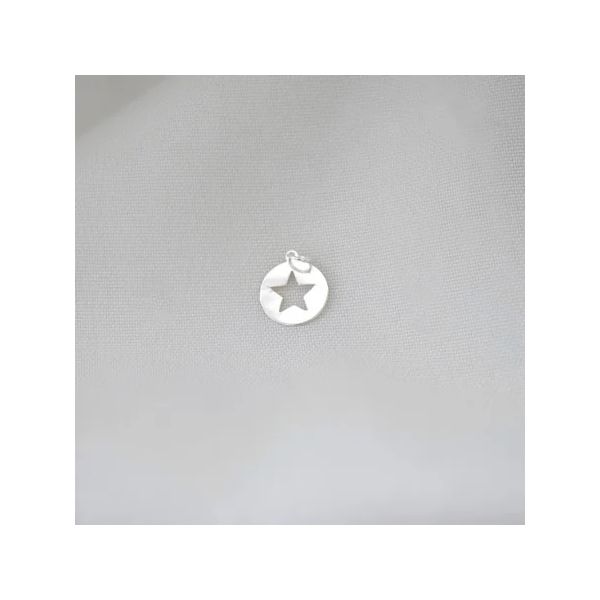 PINGENTE MEDALHA ESTRELA VAZADA PRATA 925 - My Prata Joias