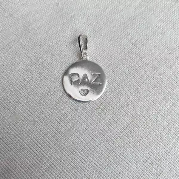PINGENTE PAZ PRATA 925 - My Prata Joias