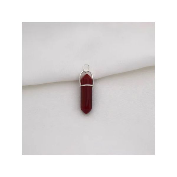 PINGENTE PEDRA JASPE NATURAL PRATA 925 - My Prata Joias