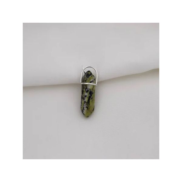 PINGENTE PEDRA SERPENTINITA PRATA 925 - My Prata Joias