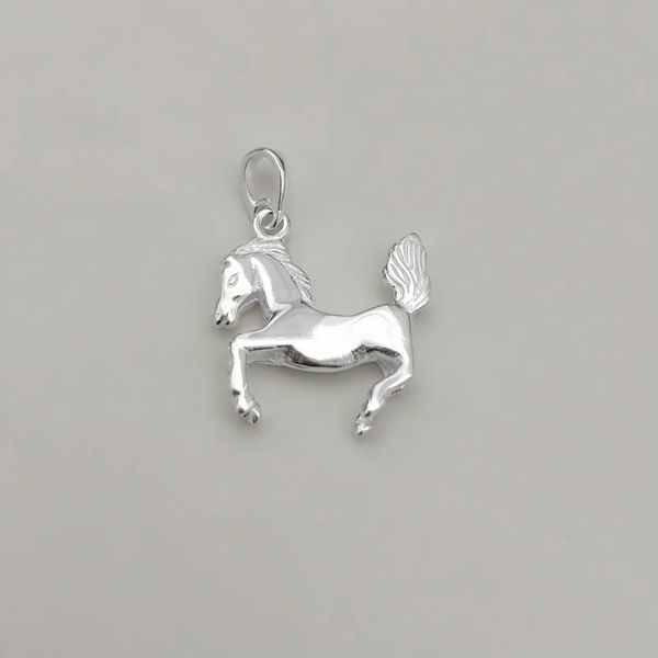 PINGENTE CAVALO LISO PRATA 925 - My Prata Joias