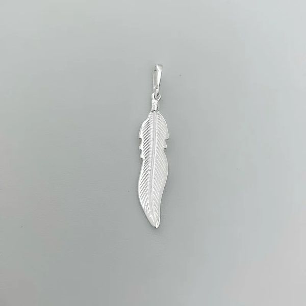 PINGENTE PENA PRATA 925 - My Prata Joias
