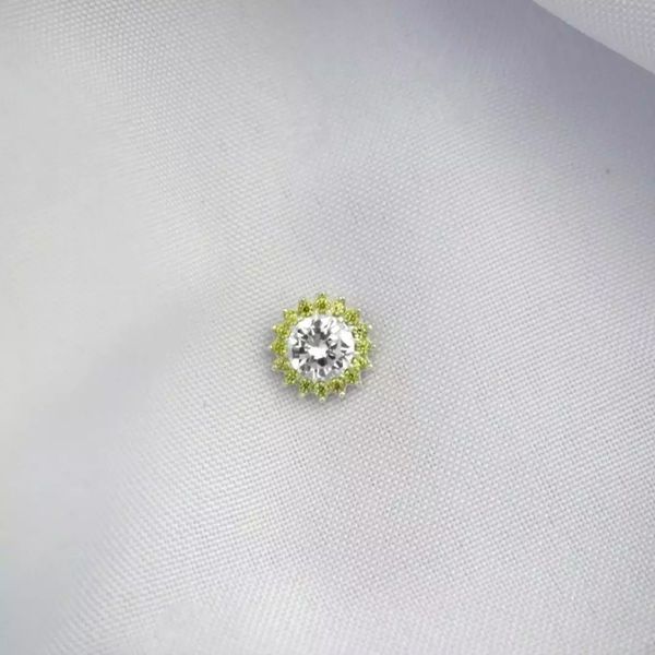 PINGENTE ZIRCÔNIA AMARELO E CRISTAL PRATA 925 - My Prata Joias