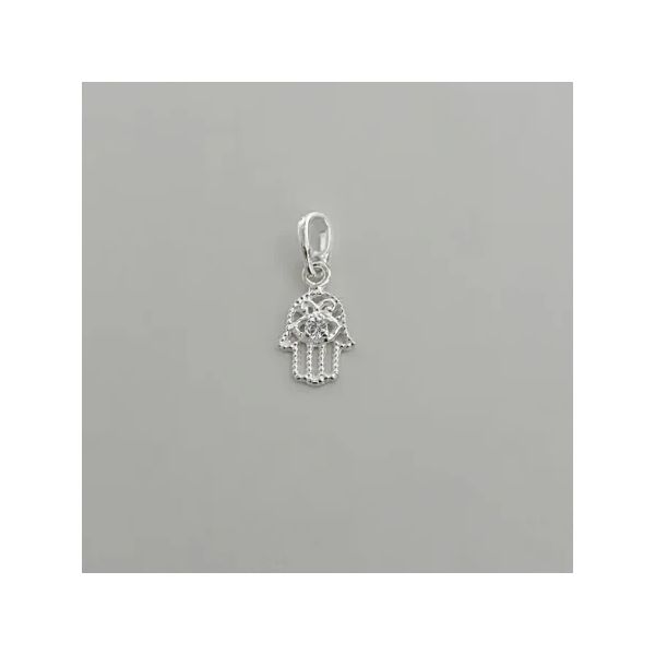 PINGENTE MÃO DE FÁTIMA ZIRCÔNIA CRISTAL PRATA 925... - My Prata Joias