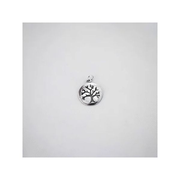 PINGENTE REDONDO COM ÁRVORE PRATA 925 - My Prata Joias