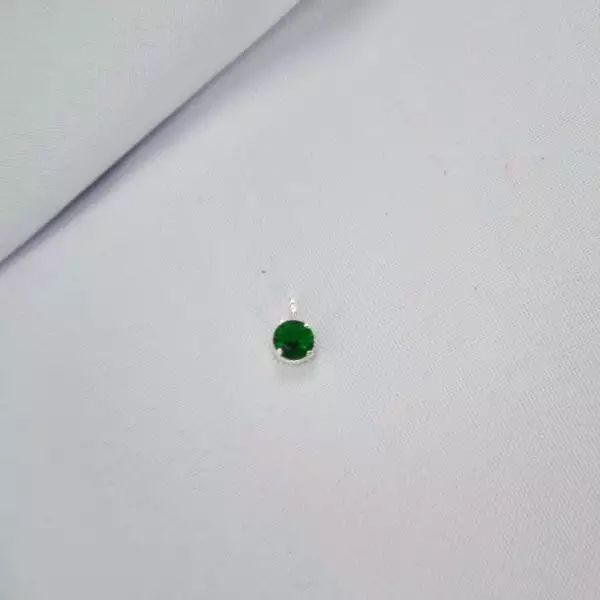 PINGENTE ZIRCÔNIA VERDE PRATA 925 - My Prata Joias