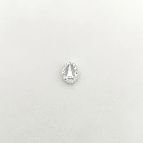 PINGENTE NOSSA SENHORA ZIRCÔNIA CRISTAL PRATA 925 - My Prata Joias