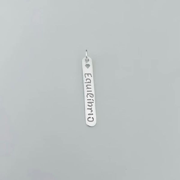 PINGENTE PLACA EQUILÍBRIO PRATA 925 - My Prata Joias
