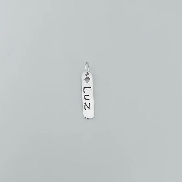 PINGENTE PLACA LUZ PRATA 925 - My Prata Joias