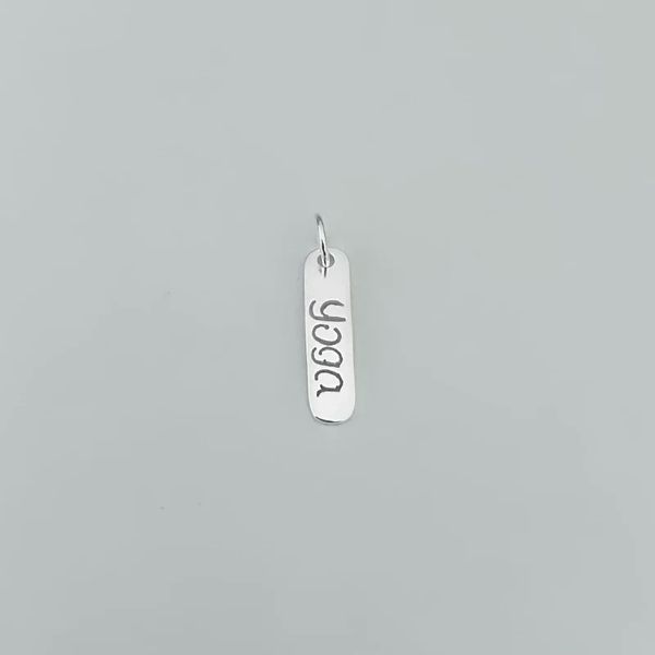 PINGENTE PLACA YOGA PRATA 925 - My Prata Joias
