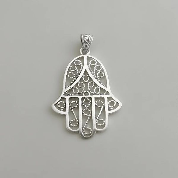 PINGENTE MÃO DE FÁTIMA PRATA 925 - My Prata Joias