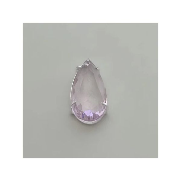 PINGENTE GOTA ZIRCÔNIA ROSA CLARO PRATA 925 - My Prata Joias