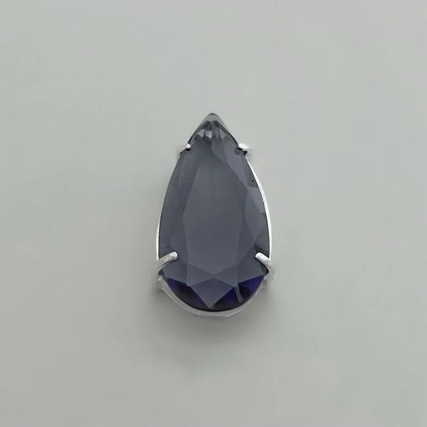 PINGENTE GOTA ZIRCÔNIA ROXO PRATA 925 - My Prata Joias