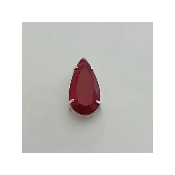 PINGENTE GOTA ZIRCÔNIA VERMELHO PRATA 925 - My Prata Joias