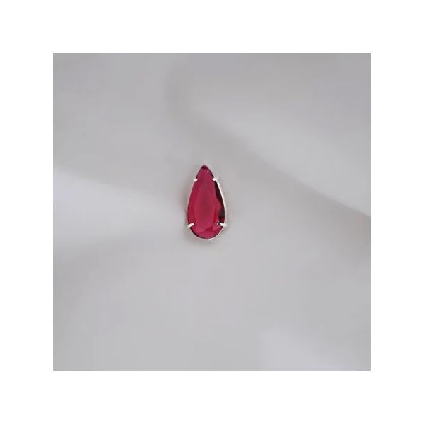 PINGENTE GOTA ZIRCÔNIA VINHO PRATA 925 - My Prata Joias