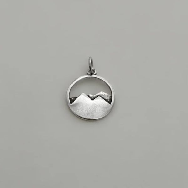 PINGENTE REDONDO ENVELHECIDO PRATA 925 - My Prata Joias