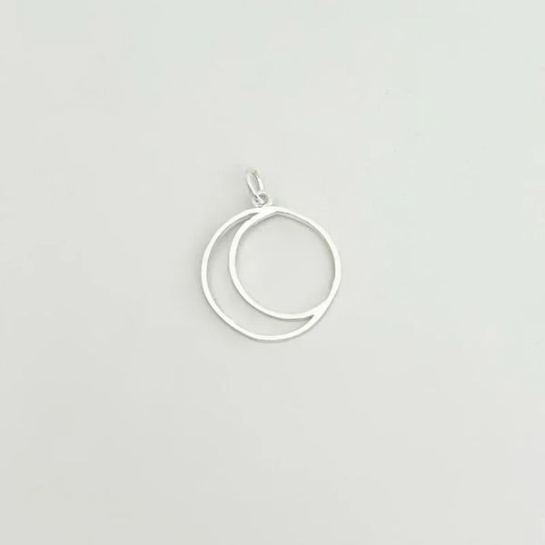 PINGENTE CÍRCULO MEIA LUA PRATA 925 - My Prata Joias