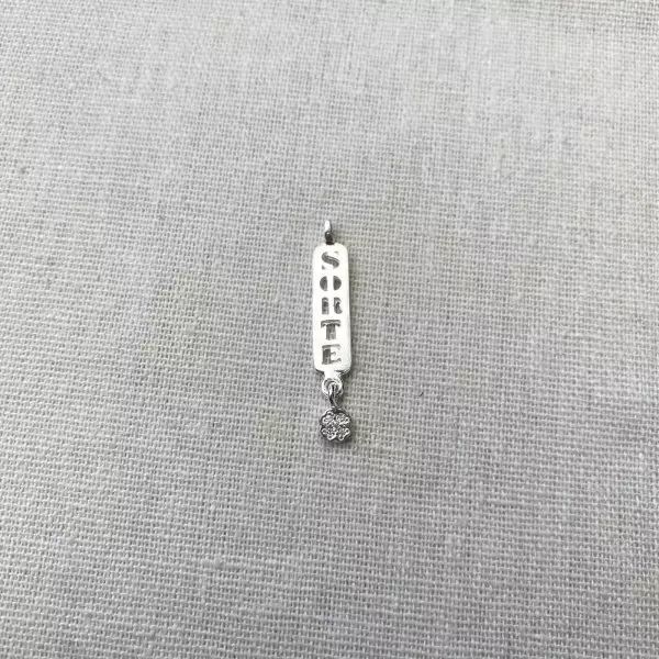 PINGENTE SORTE TREVO DA SORTE ZIRCÔNIA CRISTAL PRA... - My Prata Joias