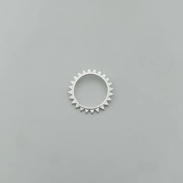 PINGENTE REDONDO VAZADO LISO COM CONTRA ARGOLA PRA... - My Prata Joias