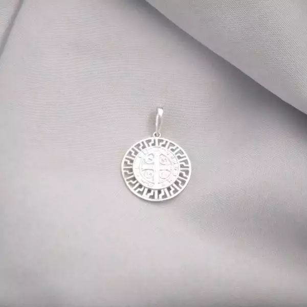 PINGENTE SÃO BENTO PRATA 925 - My Prata Joias