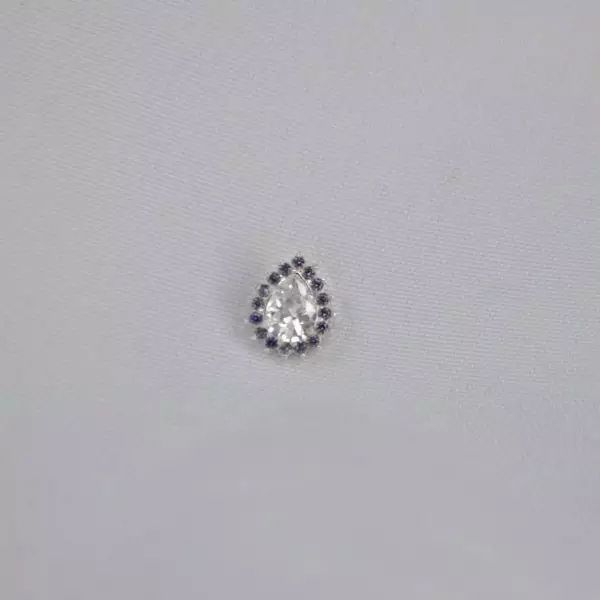 PINGENTE GOTA ZIRCÔNIA CRISTAL E LILÁS PRATA 925 - My Prata Joias