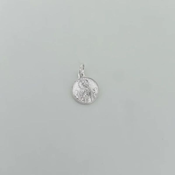 PINGENTE REDONDO NOSSA SENHORA DO CARMO PRATA 925 - My Prata Joias