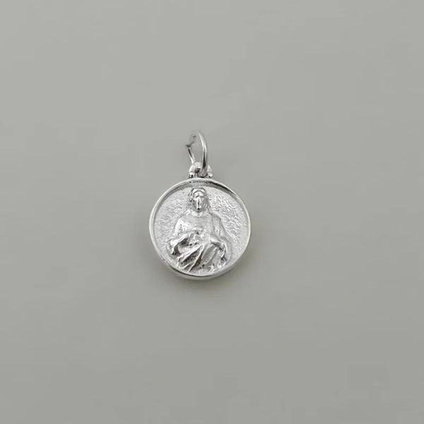 PINGENTE SAGRADO CORAÇÃO DE JESUS PRATA 925 - My Prata Joias