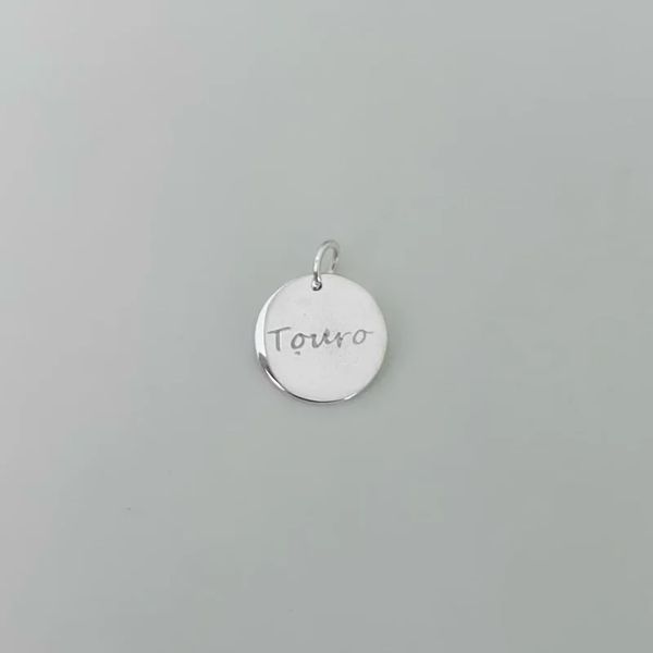PINGENTE SIGNO TOURO CONSTELAÇÃO NO VERSO PRATA 92... - My Prata Joias