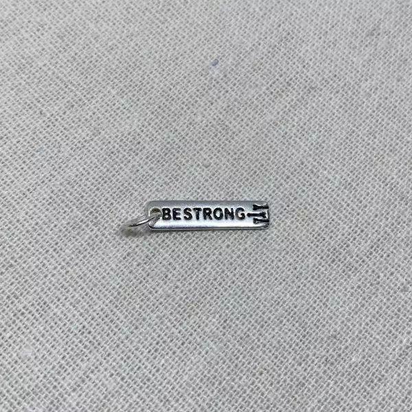PINGENTE PLACA BESTRONG PRATA 925 - My Prata Joias