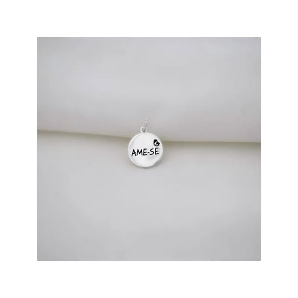 PINGENTE REDONDO MEDALHA AME-SE PRATA 925 - My Prata Joias