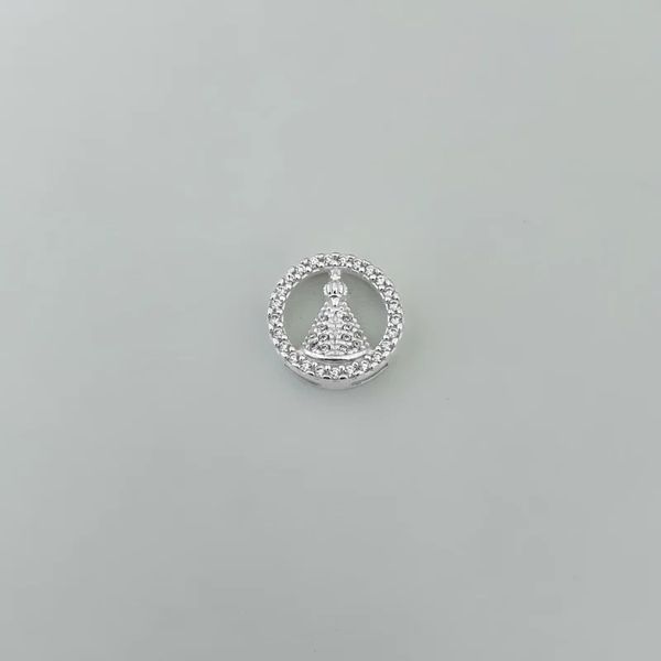 PINGENTE NOSSA SENHORA APARECIDA ZIRCÔNIA CRISTAL ... - My Prata Joias