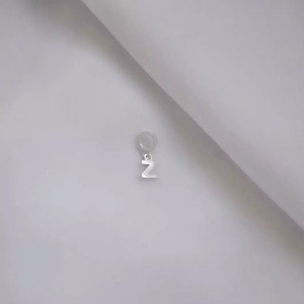 PINGENTE BERLOQUE LETRA Z LISO PRATA 925 - My Prata Joias