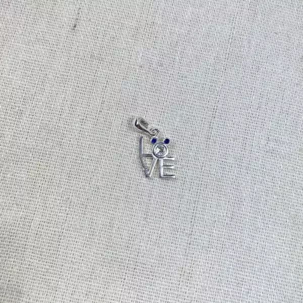 PINGENTE PLACA ESCRITO FAMÍLIA PRATA 925 - My Prata Joias