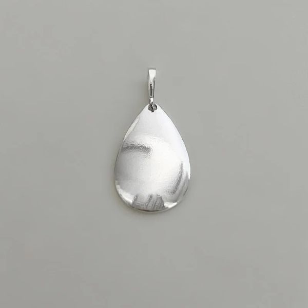 PINGENTE GOTA LISO PRATA 925 - My Prata Joias