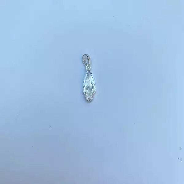 PINGENTE FOLHA LISA PRATA 925 - My Prata Joias