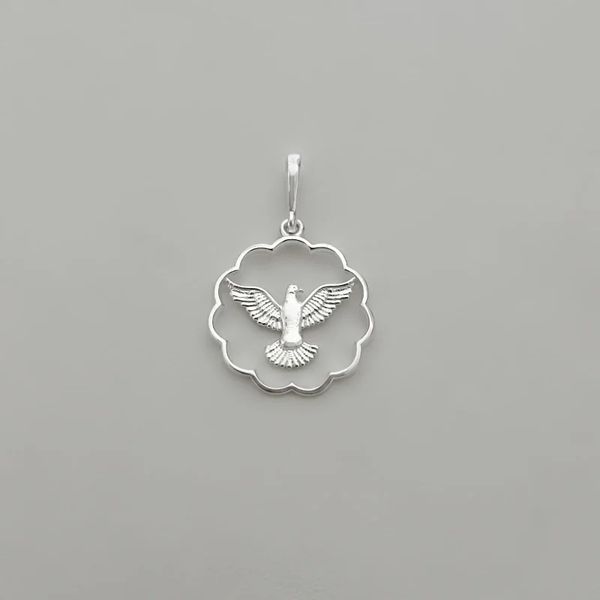 PINGENTE ESPÍRITO SANTO PRATA 925 - My Prata Joias