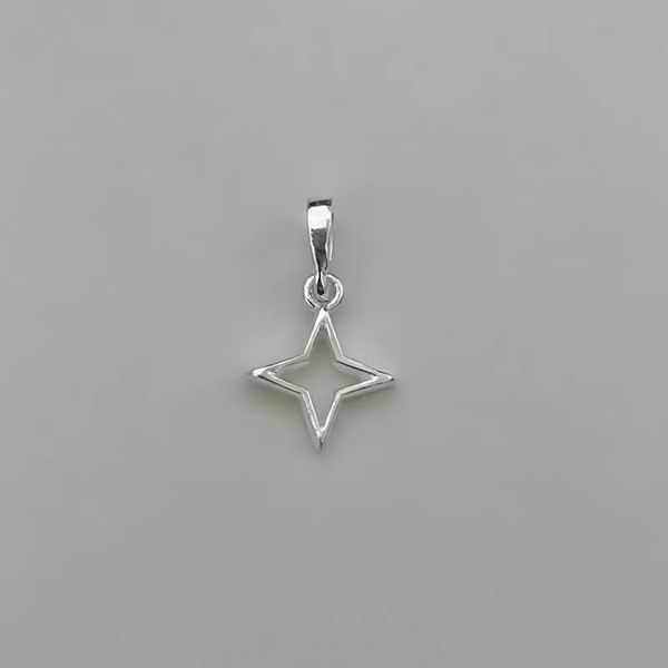 PINGENTE ESTRELA VAZADA PRATA 925 - My Prata Joias
