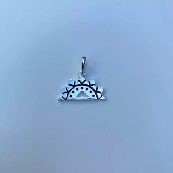 PINGENTE MEIA MANDALA PRATA 925 - My Prata Joias