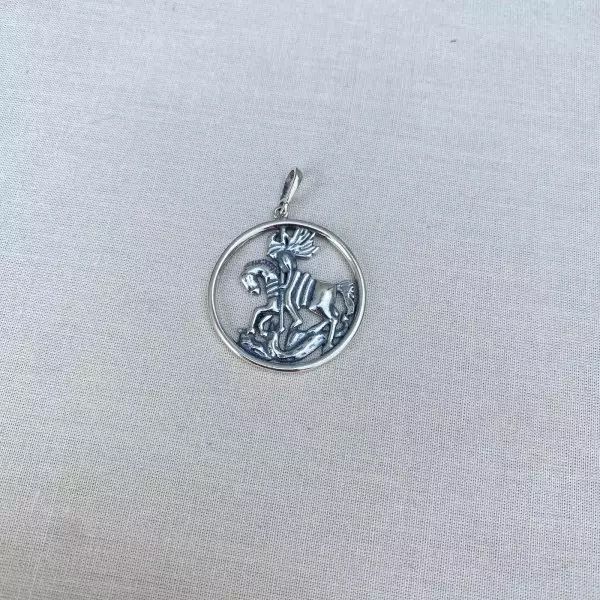 PINGENTE SÃO JORGE INDIANO PRATA 925 - My Prata Joias