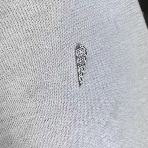 PINGENTE DE PONTA ZIRCÔNIA CRISTAL PRATA 925 - My Prata Joias