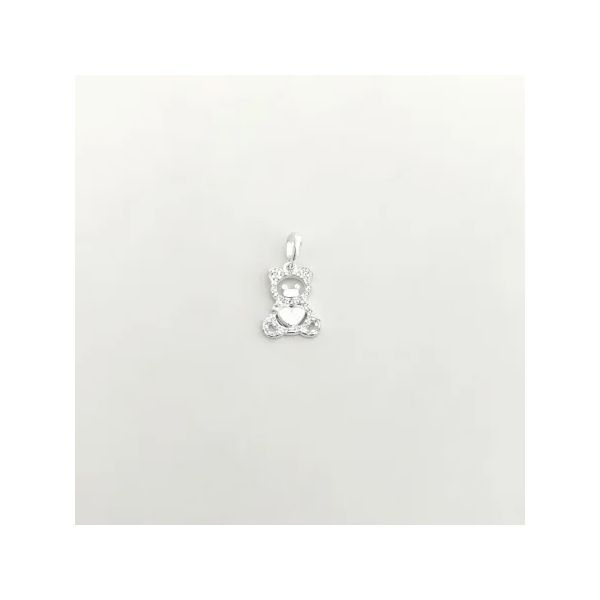 PINGENTE URSO ZIRCÔNIA CRISTAL PRATA 925 - My Prata Joias