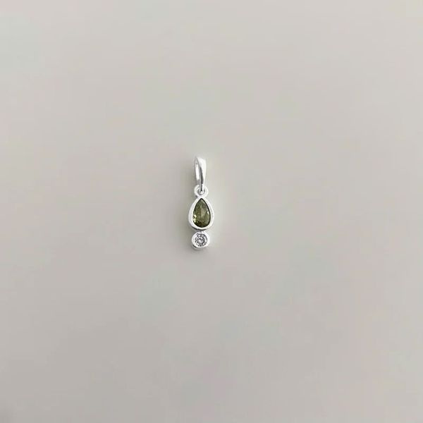 PINGENTE ZIRCÔNIA AMARELO E CRISTAL PRATA 925 - My Prata Joias