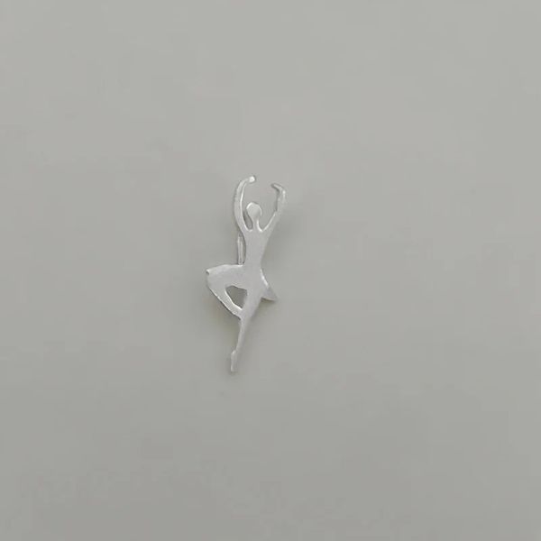 PINGENTE BAILARINA LISO PRATA 925 - My Prata Joias