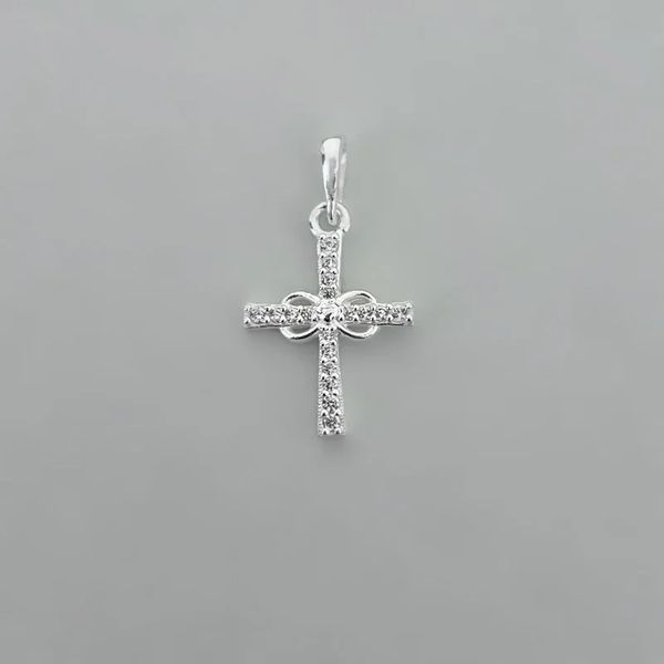 PINGENTE CRUZ ZIRCÔNIA CRISTAL PRATA 925 - My Prata Joias