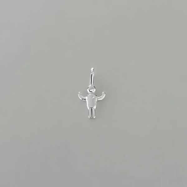 PINGENTE MENINO LISO PRATA 925 - My Prata Joias
