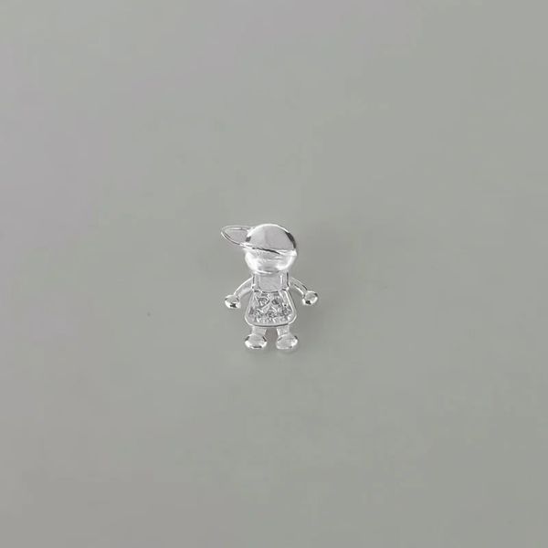 PINGENTE MENINO ZIRCÔNIA CRISTAL PRATA 925 - My Prata Joias